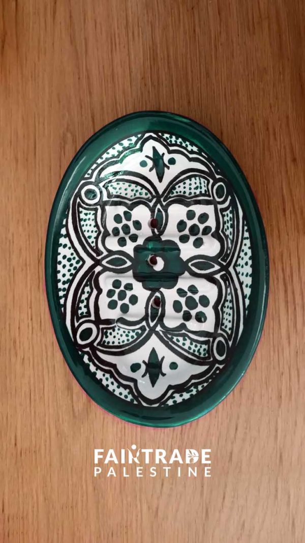 Nablus-Green-zeepbakje-keramiek-uit-Palestina