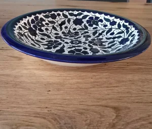 schaal 29 cm. blauw Schaal 29 cm. blauw