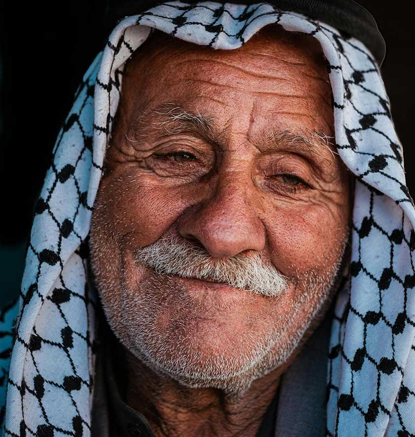 Bandana van gladde stof